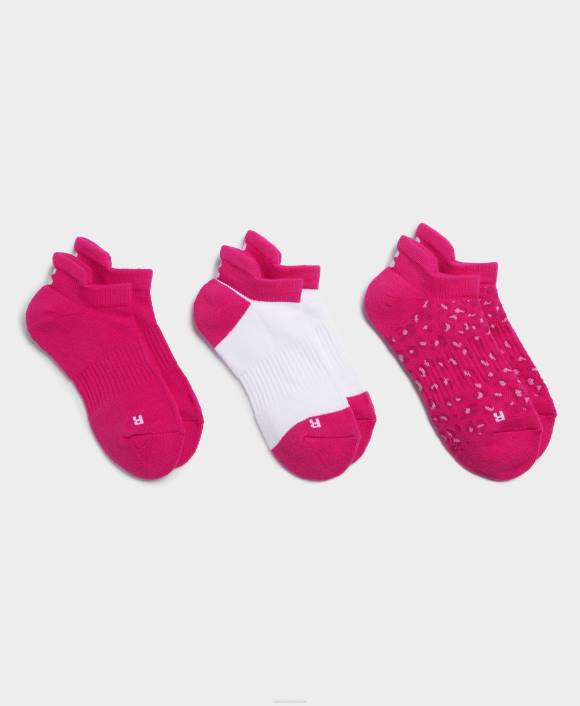 Beet Pink Sweaty Betty Women Workout Trainer Socks 3 Pack B4JV365