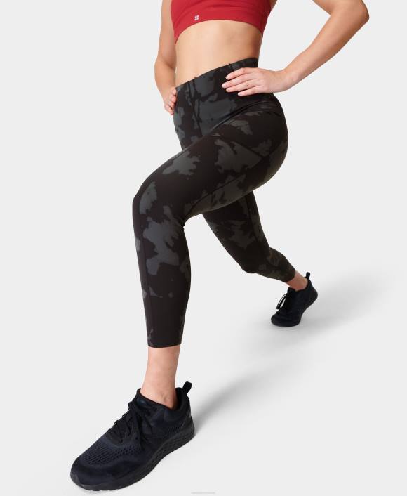 Black Fade Print Sweaty Betty Women Power UltraSculpt High-Waisted 7/8 Workout Leggings B4JV480