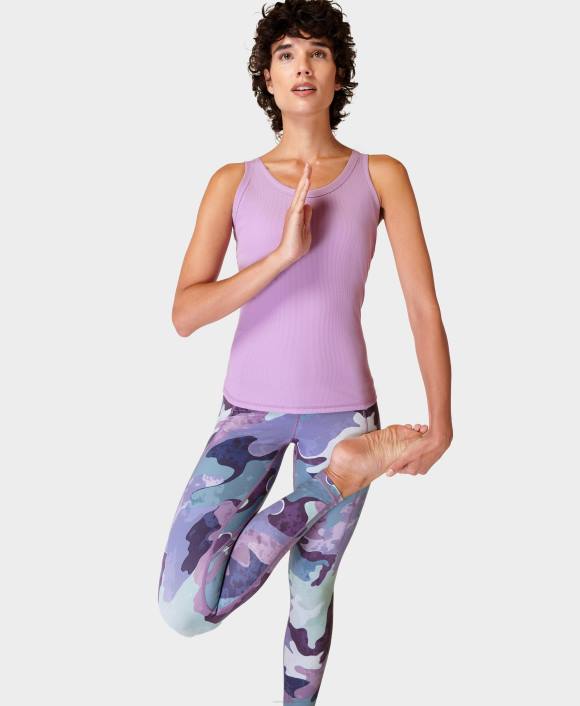Green Camo Patch Print Sweaty Betty Women Super Soft Yoga Leggings B4JV178