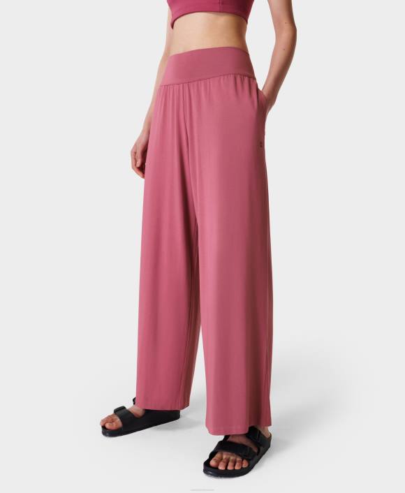 Ambient Pink Sweaty Betty Women Modal Wide Leg Pants B4JV597