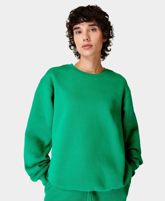 Vivid Green Sweaty Betty Women Powerhouse Sweatshirt B4JV147