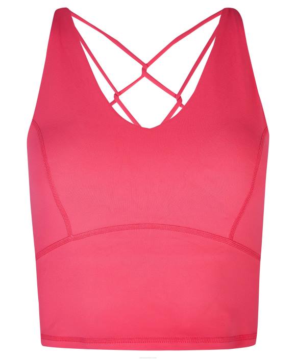 Glow Pink Sweaty Betty Women Super Soft Crop Strappy Back Workout Bra Tank B4JV913